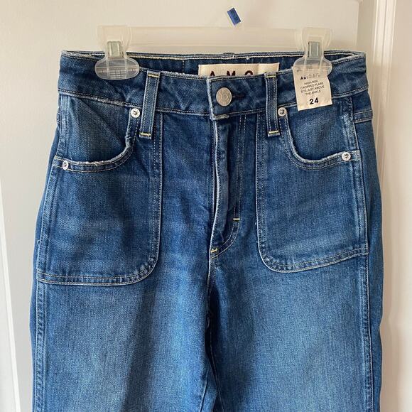 AMO Abigail Linger High Rise Cropped Flare Women's Jeans size 24 $299